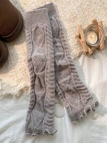 4 Pairs Women Floral Lace Ruffle Diamond Pattern Leg Warmers, Thick Winter Leg Warmers (Socks Not Included) - Multicolor - View 7