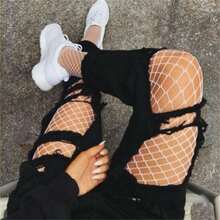 Black Or Colored Fishnet Tights For Carnival Party Costume - White - View 2