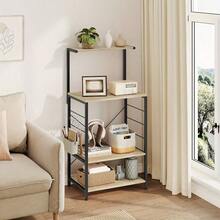 Baker's Racks - Black+Light Wood Grain - View 2