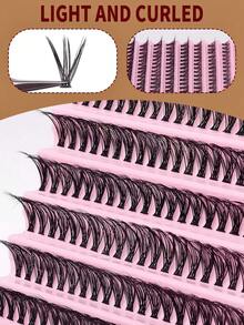 8-16mm D Type Curl DIY 200 Pieces False Eyelashes, 30D Fluffy And Thick Single False Eyelashes, Imitation Mink Eyelashes, Reusable Eyelash Clusters, Eyelash Clusters, Single False Eyelashes, Eyelashes, False Eyelashes
