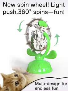 1pc Pet Dog/Cat Puzzle Feeder, Rotatable Handle/Hole Design, Practical Rotating Dispenser, Enrichment Training/Self-Entertainment, Pet Feeding Bowl - 500ml - View 4