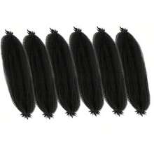 Cabello trenzado afro primaveral pre-separado, 1/6 paquetes de cabello trenzado primaveral para locs naturales suaves y desgastados, extensiones de cabello sintético Marley Twist Crochet, 10/16/24/28 pulgadas - Multicolor - Ver 4