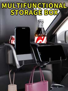 汽车座椅靠背悬挂式储物盒，饮料杯架，后座收纳挂钩 - A - 查看 12