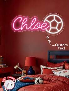 Custom Name Neon Signs Sports-Themed Neon Home Decor Kids' Room Decor LED Name Light Signs Neon Name Light Signs Custom Neon Signs Kids' Gifts LED Name Light Signs - tên neon - Xem 6