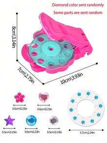 魔法钻石发饰工具，魔法编发工具玩具公主发饰礼物，电动编发机DIY自动编发器（钻石颜色随机）