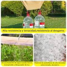 CYPNMalla Sombra 4x3m para ExterioresTranspirable y Engrosado Lonas para Exteriores con Protección UV para Patio Jardín terraza cocheras Piscina y Actividades al Aire LibreFashion - Beis - Ver 5