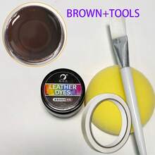 Leather Dye Color Changing Kit, Leather Recoloring Paint, Includes Coloring Tools, 30g/1.06oz Leather Coloring Paste, Black And Brown Dye For Leather Shoes, Suitable For Leather Shoes, Boots, Bags, Sofas