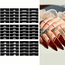 6/1pc Set Modern Mini Mandala Temporary Tattoo Stickers, Body Art Finger Tattoo Designs