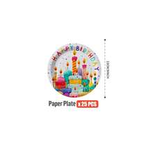 100/25/10pcs White Candle Cake Happy Birthday Disposable Plates Napkins Cups, Disposable Party Supplies Set, Suitable For 25 Guests, Disposable Paper Plates Party Tableware Suitable For Birthday Wedding Theme Party Family Picnic - Multicolor - View 9