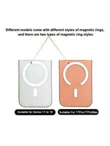 1pc Basic Matte Clear Magnetic Phone Case + Short Braded Hand Strap Compatible With IPhone 17 Pro Max 17 Pro Air 16 15 14 13 12 11 Pro Max Plus Transparent Wireless Charging. - Black - View 4