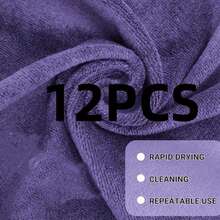 12 Pcs Microfiber Gym Towel 12 X 12 In Bleach Proof Towels Absorbent Soft Sweat Towels Quick Dry Lightweight Towel For Hand Salon Bath Spa Hotel Pool Home Hair Care(Light Grey) - Multicolor - View 15