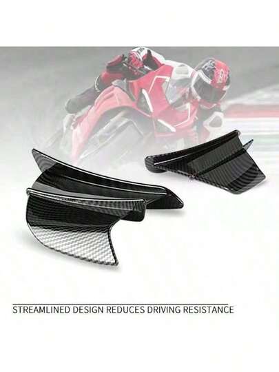 1个通用摩托车尾翼扰流板，易于改装摩托车挡风玻璃