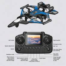 New Children's Remote-Controlled Airplane, Airplane And Jet Airplane With Altitude Maintenance Function, Drone Remote-Controlled Toy, Suitable For Beginners, Indoor And Outdoor Toy Gift, Easy To Fly, Durable Structure, Holiday Gift, Outdoor Flying Toy, Mini Airplane, With Remote-Controlled Aircraft Function, One Click Landing, Real-Time Image Transmission, Suitable For Night Flight. - Màu xanh lam - Xem 7