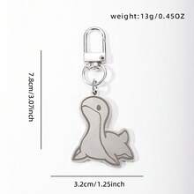 Nessy Monster Stainless Steel Keychain Accessories Bag Charm Cute Backpack Pendant Keyring Gifts For Friends - Silver - View 7