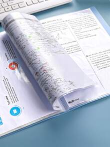 40-Page Transparent Multi-Layer A4 Document Folder, Muted Color File Organizer, Student/Music Score Holder, Thick Expandable Ring Binder