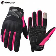 MJMOTO Guantes de moto de verano para mujer en color rosa, guantes de carreras de motocross de dedo completo para mujer, guantes de ciclismo y motocicleta con pantalla táctil - A - Ver 14