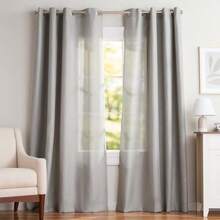 Exclusive Home Cortinas Loha Linen Window Cortinas, Gris Paloma, 1, 2 - gris paloma+137.2an x 274.3al cm (2 paneles) - Ver 4