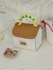 Süße hausförmige Kosmetiktasche für Frauen, handgehalten gesteppt mit Glücksbuchstaben - Verschiedenfarbig - Übersicht 11