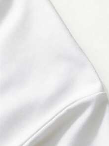 GRDR 男士印花经典纯色亨利领短袖衬衫，休闲必备单品，夏季衣橱必备 - 白色 - 查看 5