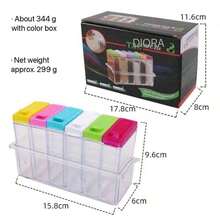 1 Set Simple Transparent Spice Jars, Spice Storage Box, Kitchen Accessories, Spice Jar Set, Creative Salt Shaker Container - Multicolor - View 7