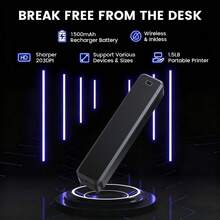 Marklife A4迷你纹身打印机，无线热敏便携式打印机，支持高清打印PDF文档，兼容iOS、安卓和Windows系统，无需墨水 - 彩色 - 查看 6