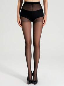 Women's Summer Lightweight Breathable Silk Stockings Pantyhose. Fashionable And Sexy Nylon Stretch High-Waisted Tight Pants. 15D Soft Fabric. Suitable For Daily Business Parties And Festive Occasions. Versatile. - Multicolor - View 14