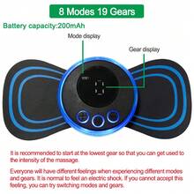 EMS Neck Massager, Muscle Stimulator, Neck Massage Patch, Portable Electric Pulse Body Massager - Multicolor - View 6