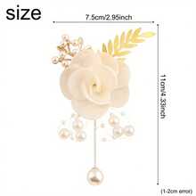 1PC Bride Groom Wedding Elegant Imitation Mesh Rose Corsage Wedding Party Gathering Family And Friends Group Accessories Supplies - 粉紅色胸花 - 查看 7