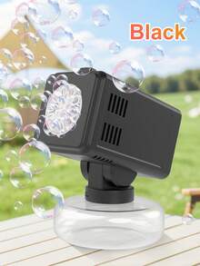 Black & White Minimalist Design. Automatic Bubble Blower Toy. It Is Not Only A Fun Toy For Kids, But Also A Great Party And Gathering Prop. Adjustable Angle (Batteries And Bubble Solution Not Included). - Multicolor - View 10