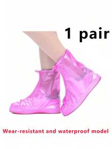 抽绳拉链PVC防水鞋套 | 顶级防水防滑鞋套 | 加厚耐磨可重复使用男女通用硅胶鞋套，带防水层 | 多种尺码可选，男女通用