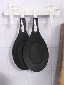 1/2pcs Spoon Mat, Easy To Clean TPE Kitchen Utensil Mat, Silicone Spoon Pad, Soft, Heat Resistant Spoon Mat, Anti-Stain Plate Mat, Restaurant Spoon Rack, Multi-Function Kitchen Tool, Tableware Kitchen Utensil, Restaurant Kitchen Accessory - Multicolor - View 9