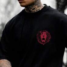 Men's T-Shirt Nanatsu No Taizai Anime Series Escanor Seven Deadly Sins Leo Shirt - 黑色 - 查看 2