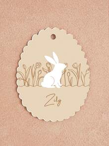 Thẻ tên giỏ quà Phục Sinh khắc laser cá nhân hóa, hình trứng Phục Sinh dễ thương, giỏ hình thỏ, thẻ quà tặng Phục Sinh, nhãn tên giỏ quà hình thỏ Phục Sinh tùy chỉnh. - Thẻ tên C-Lễ Phục Sinh - Xem 8