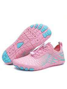 Quick-Drying Water Shoes, Breathable Mesh Aqua Sneakers With Drainage Holes, Non-Slip Barefoot Style For Beach, Swim, Hiking & Outdoor Wading - P - 查看 5