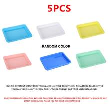 10pcs New Plastic Art Trays, 5 Color Sensory Activity Trays, Sand Tray, Handcraft Sorting Trays, DIY Painting & Beading Trays, Home Decor, Size: 9.64 * 7.28 * 0.9 Inches, Multi-Purpose Craft Sorting Trays, Plastic Material, Ideal For Painting, Beading, DIY Projects And Classroom Use - Multicolor - View 14