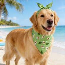 Khăn quàng cổ cho chó in hình trái cây mùa xuân/hè, khăn tam giác mềm mại, phụ kiện cho thú cưng, đồ dùng cho thú cưng phổ biến - Nhiều màu - Xem 7