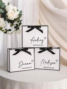 1 túi quà cưới thiết kế riêng, hộp quà phù dâu cá nhân hóa, túi quà tiệc cưới, túi quà sinh nhật thiết kế riêng, túi quà cưới, túi quà phù dâu, túi quà đính hôn, túi quà dự tiệc, túi quà buộc ruy băng, túi quà tốt nghiệp, lịch ngày lễ - Nhiều màu - Xem 5