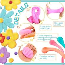 风干黏土 - 12/24/36色，造型黏土套装，含3个雕塑工具，DIY魔法玩具礼物，适合男孩、女孩、儿童，风干黏土（黏土+工具，颜色随机），聚合物黏土，黏土，风干黏土，史莱姆，圣诞礼物，锻炼手眼协调能力，是儿童和成人DIY手工的理想礼物