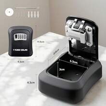 2 Paquetes Caja para llavesCaja, Fuerte De Almacenamiento De Llaves Montada En La Pared, Fcil de Usar e Instalar, Oficina, Garaje, apartamento de Almacenamiento de Llaves de, Todo de Metal - como se muestra en la figura - Ver 9