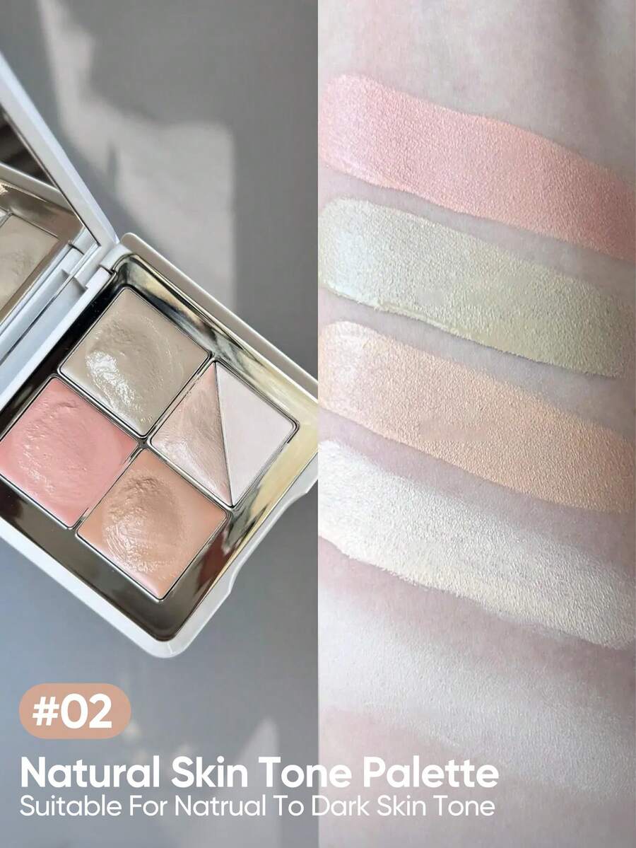 JUDYDOLL 云朵触感遮瑕盘，5色遮瑕盘，自然肤色，遮盖瑕疵 - #02 NATURAL SKIN TONE PALETTE - 查看 1