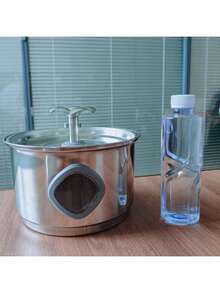 1个2.8升猫咪饮水机式不锈钢宠物自动过滤饮水器，狗狗饮水碗，猫咪喂水器，超静音水泵，USB供电循环水碗，适用于中小型猫狗 - 彩色 - 查看 11