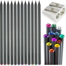 12pcs Black Diamond Wooden Pencils + 1pc Pencil Sharpener. Premium HB Pencils For Students, Writing And Sketching, Suitable For School And Office Use. Shiny Crystal Tip Wooden Pencils - 0.5mm HB Neutral Pencil Lead, Quality Wood, Suitable For Drawing And Writing, Suitable For School And Office Use. Random Drill Tip Color. - Quantity - View 11