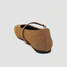 Women's Solid Color Mary Jane Shoes, Simple Design - Rust Brown - View 3