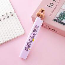 1pc Capybara Neutral Pen - Built-In Ruler, 0.5mm Tip, Black Quick-Drying Ink, Student Writing Tool, Creative Stationery, Measuring Tool, School & Office Supplies, Back To School Essential - Black - View 12