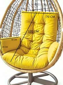 Single-Person Swing & Garden/Balcony Cushion (Swing Shown For Display Purposes Only.) ın Der Turkeı - Yellow - View 4