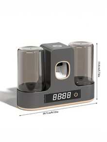 1 Set Esterilizador de cepillo de dientes UV automático inteligente y dispensador de pasta de dientes, soporte de cepillo de dientes montado en la pared con carga USB, limpiador sanitizante de 4 ranuras para uso familiar, sanitizador de cepillo de dientes con exprimidor de pasta de dientes, secador de cepillo de dientes, accesorios de baño para organizadores y almacenamiento de baño - Multicolor - Ver 12