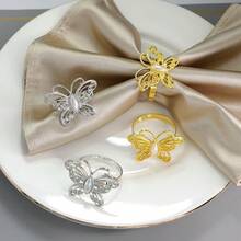1pc Pearl Butterfly Napkin Ring, Napkin Holder For Restaurants, European Style Napkin Rings