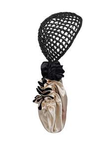 2-In-1 Multifunctional Hair Net, Includes Sleep Cap, Hair Net Cap, Satin-Edged Sleep Cap And Crochet Hair Band, Travel Essential, Convenient For Creating Various Hairstyles, Ideal For Daily Hair Care, Comfortable And Easy To Use - Light Pink/gray - View 26