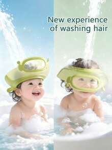 1 Pc Adjustable Kids Shampoo Cap - Cartoon Waterproof Ear Protection Bath Hat For Baby Hair Washing