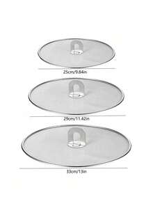 Stainless Steel Mesh Pot Cover - Oil & Splash Proof Guard, Non-Electric Kitchen & RV Cooking Essential - Multicolor - View 9